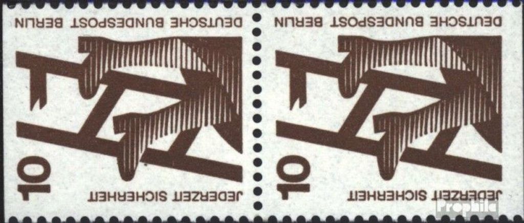 Briefmarken Berlin (West) 1974 Mi 403C/D senkrechtes Paar postfrisch Unfallverhütung