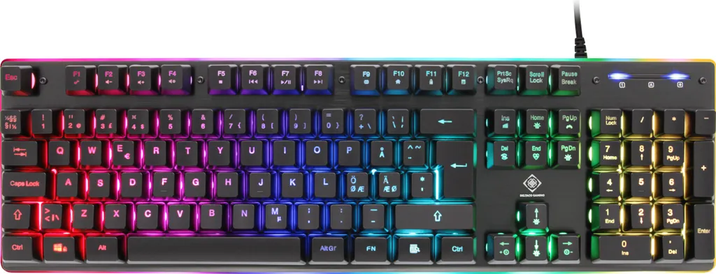 Clavier Gaming Deltaco GAM-021-RGB Filaire USB Membrane Noir QWERTY