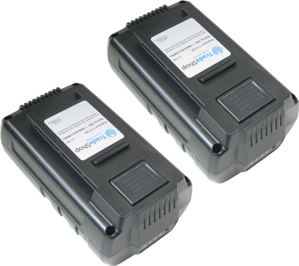 2x Trade-Shop Premium Li-Ion Akku 36V / 3000mAh / 144Wh für Al-Ko MT 40 Multitool Multitool MT 36 Li