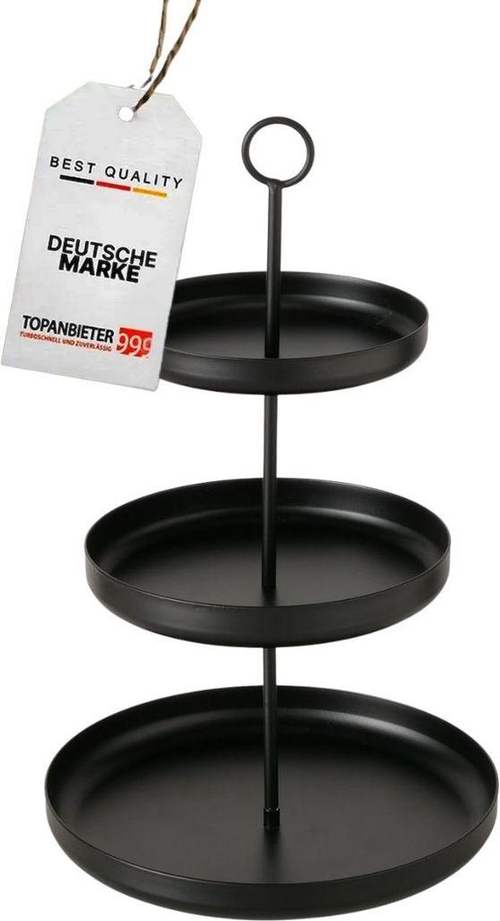TOPANBIETER 999 Etagere 3 Stufen H32,5 cm schwarz
