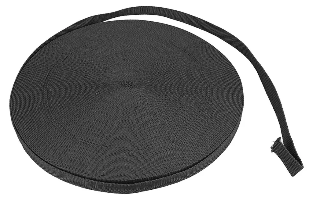 Sangle pour sac 50m coton noir 2cm parfaite pour couture et réparation