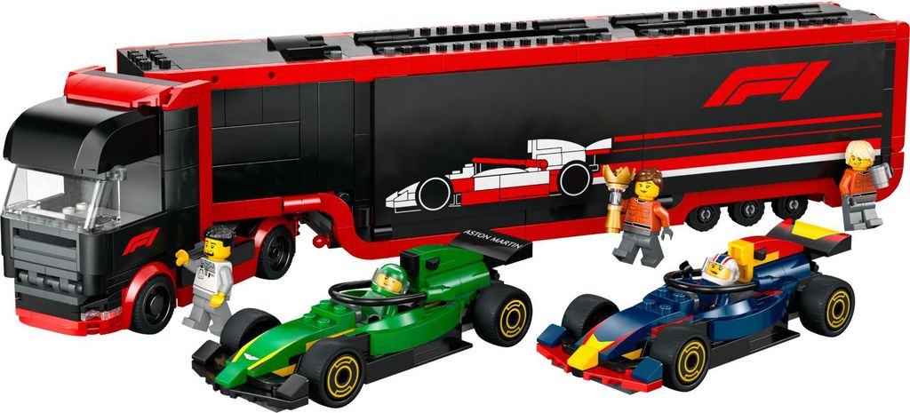 LEGO City Camion F1 avec les voitures RB20 et AMR24 60476 Image du produit 