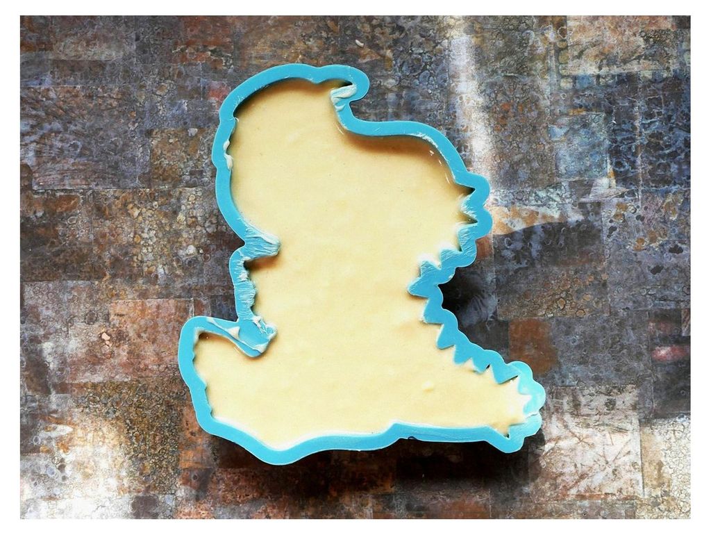 Dino Backform blau für Kuchen, Eis, Schokolade, Brot, Dessert und Pudding