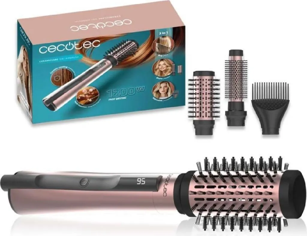 Brosse à air ionique 1200W Cecotec CeramicCare - Technologie Céramique 3in1