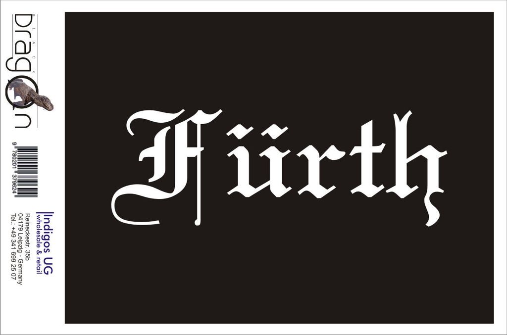 Aufkleber / Autoaufkleber - JDM / Die cut / Auto / OEM - Stadt fürth - 200x70mm gold - Heckscheibe / Heckscheibenaufkleber