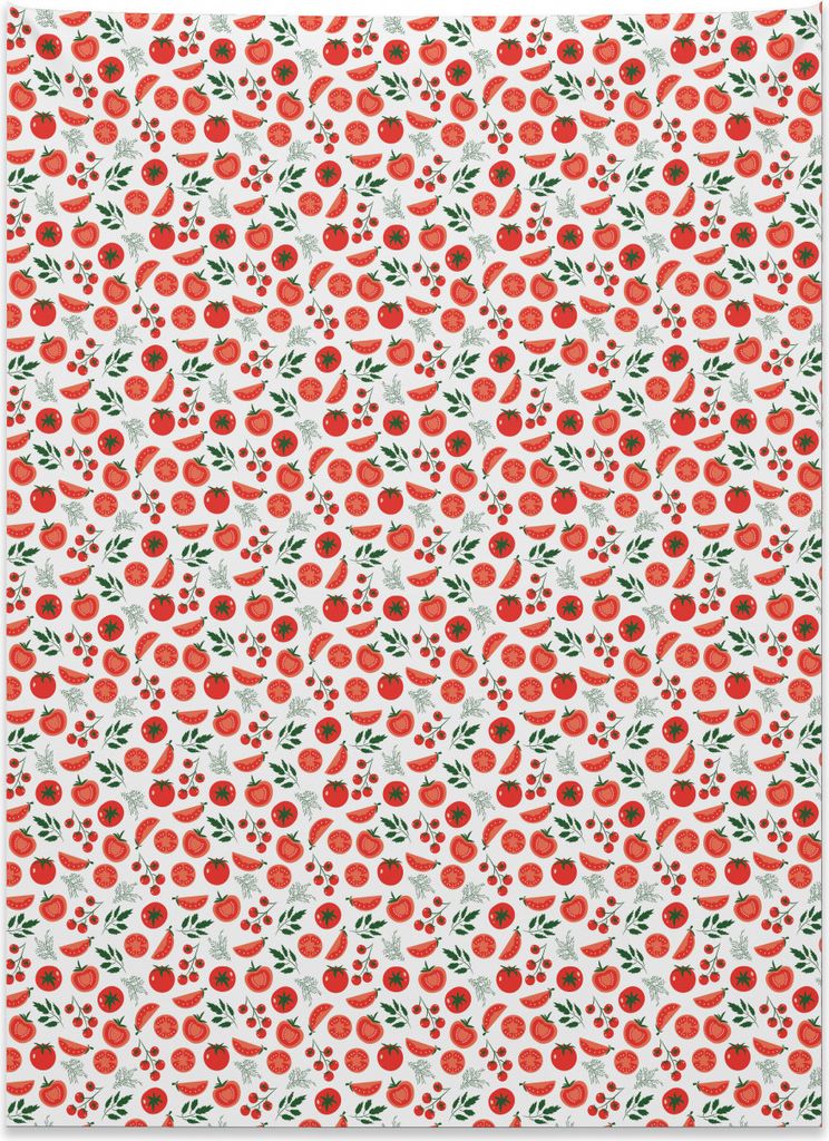 Abakuhaus Essen Wandteppich, Vegetarische Lifestyle-Tomaten aus Weiches Mikrofaser Stoff Kein Verblassen Klare Farben Waschbar, 110 x 150 cm, Zinno...