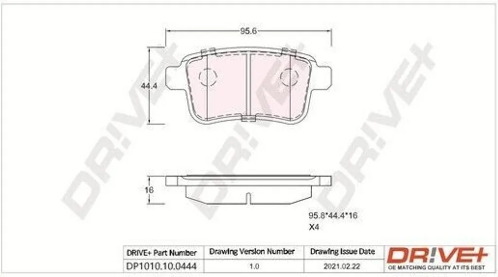 Plaquettes arrière Citan Kangoo Dr!ve+ (4154210410) - freinage silencieux