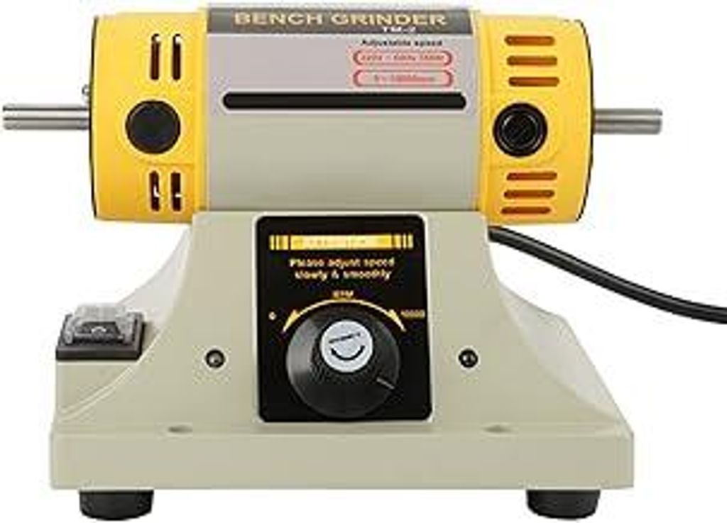 Poliermaschine Schmuck, Schleifbock Doppelschleifer Elektroschleifer Polierbock Poliermaschine Tisch poliermaschine für Schmuck 3 0-10000r/min 220...