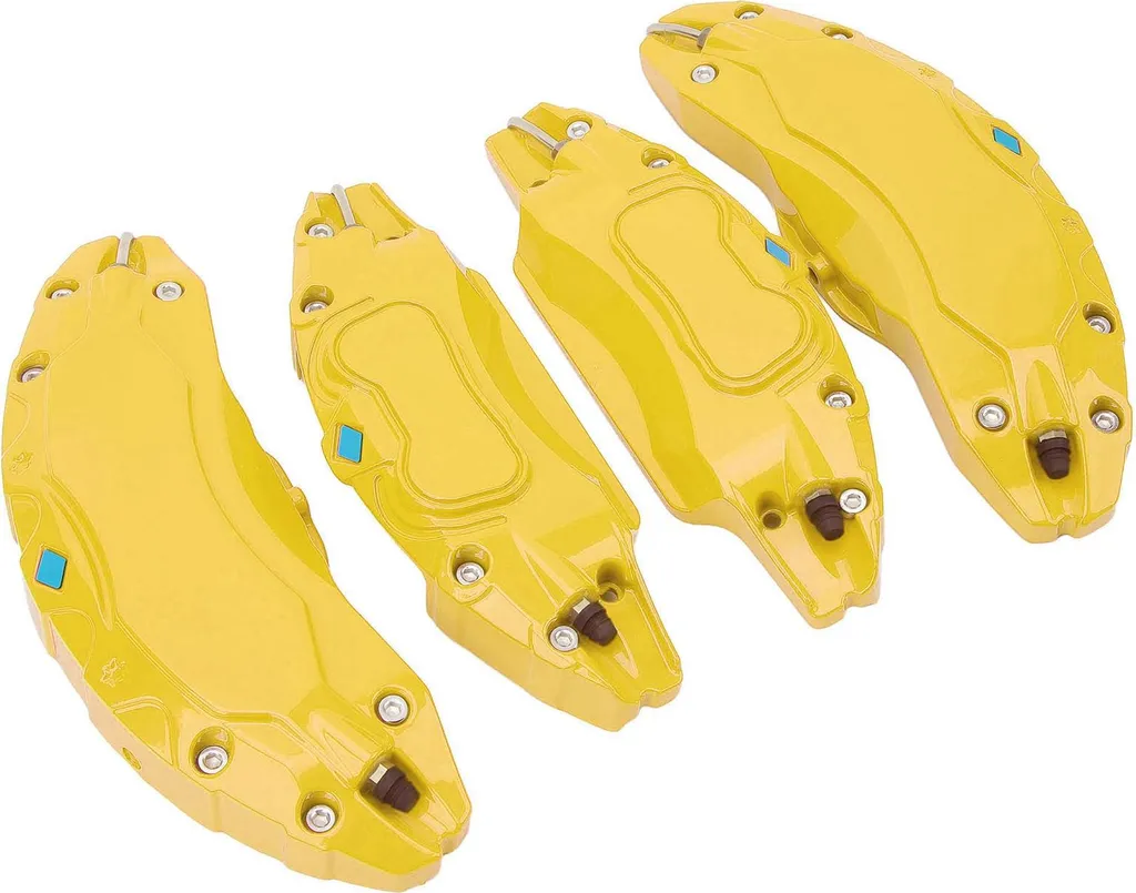 Set 4 Pezzi Copripinze Freno Tesla Model Y Giallo - Lega Alluminio