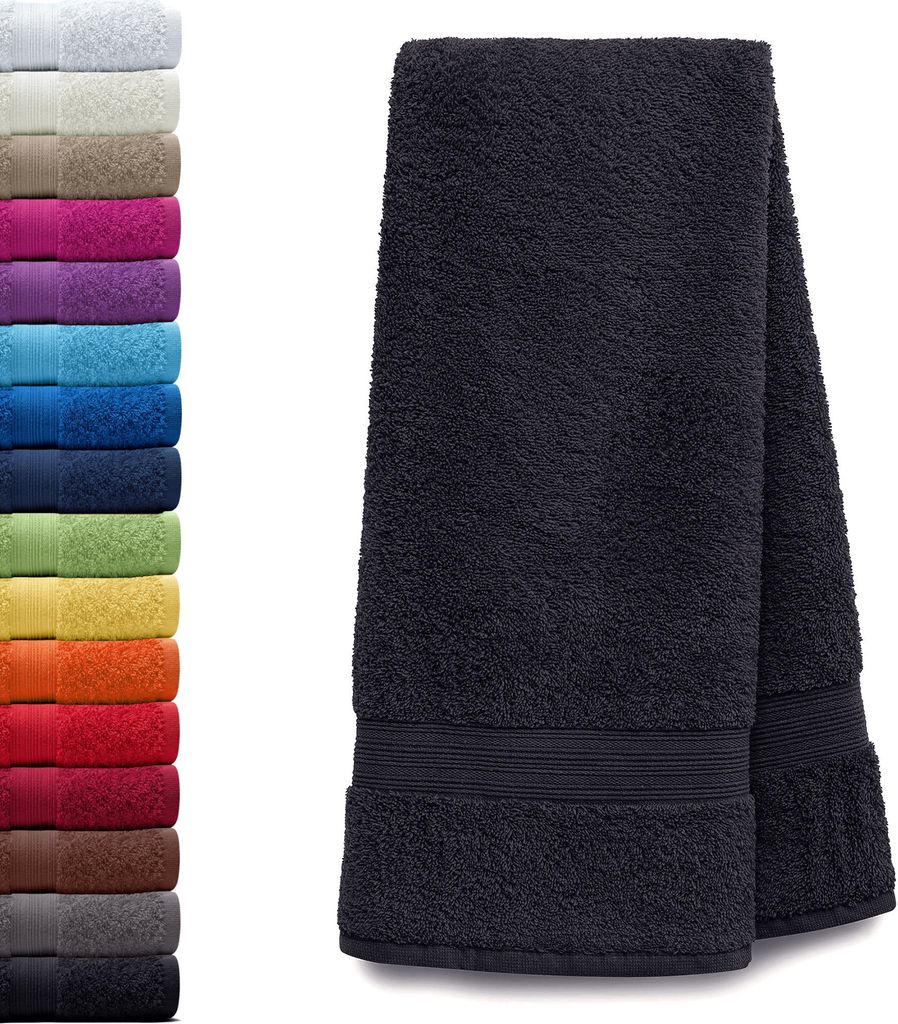 AR Line ARIZONA Handtuch-Serie – 500 g/m² Frottier in 9 Größen verfügbar, Größe: Saunatuch XXL 100x200 cm, Farbe: Schwarz