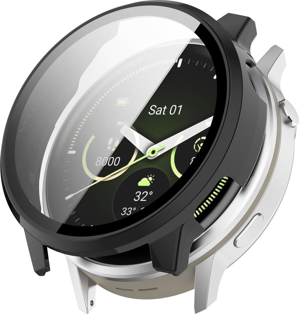 INF Schutzhülle für Garmin Venu 4 (41mm) PC Folie Integrierte Hülle - Schwarz