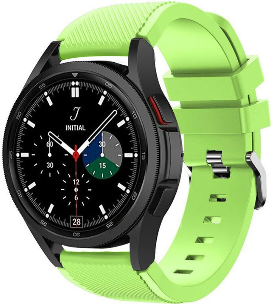 Strap-it Samsung Galaxy Watch 4 Classic 42mm Silikonarmband (Hellgrün)