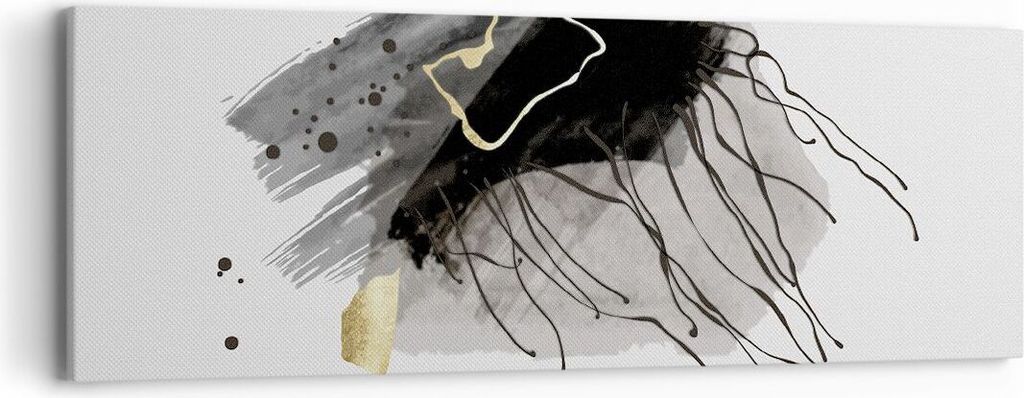 Bild auf Leinwand - Leinwandbild - Einteilig - Abstraktion dunkel Farben - 90x30cm - Wand Bild - Wanddeko - Wandbilder - Leinwanddruck - Bilder - W...