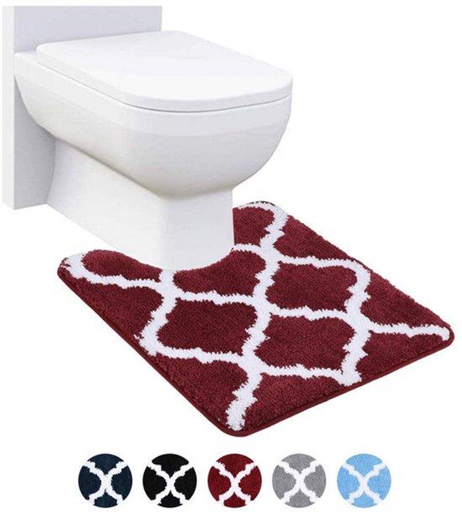 Antislip-WC-Matte aus weichem Hochfaden, 50 x 60 cm, rot