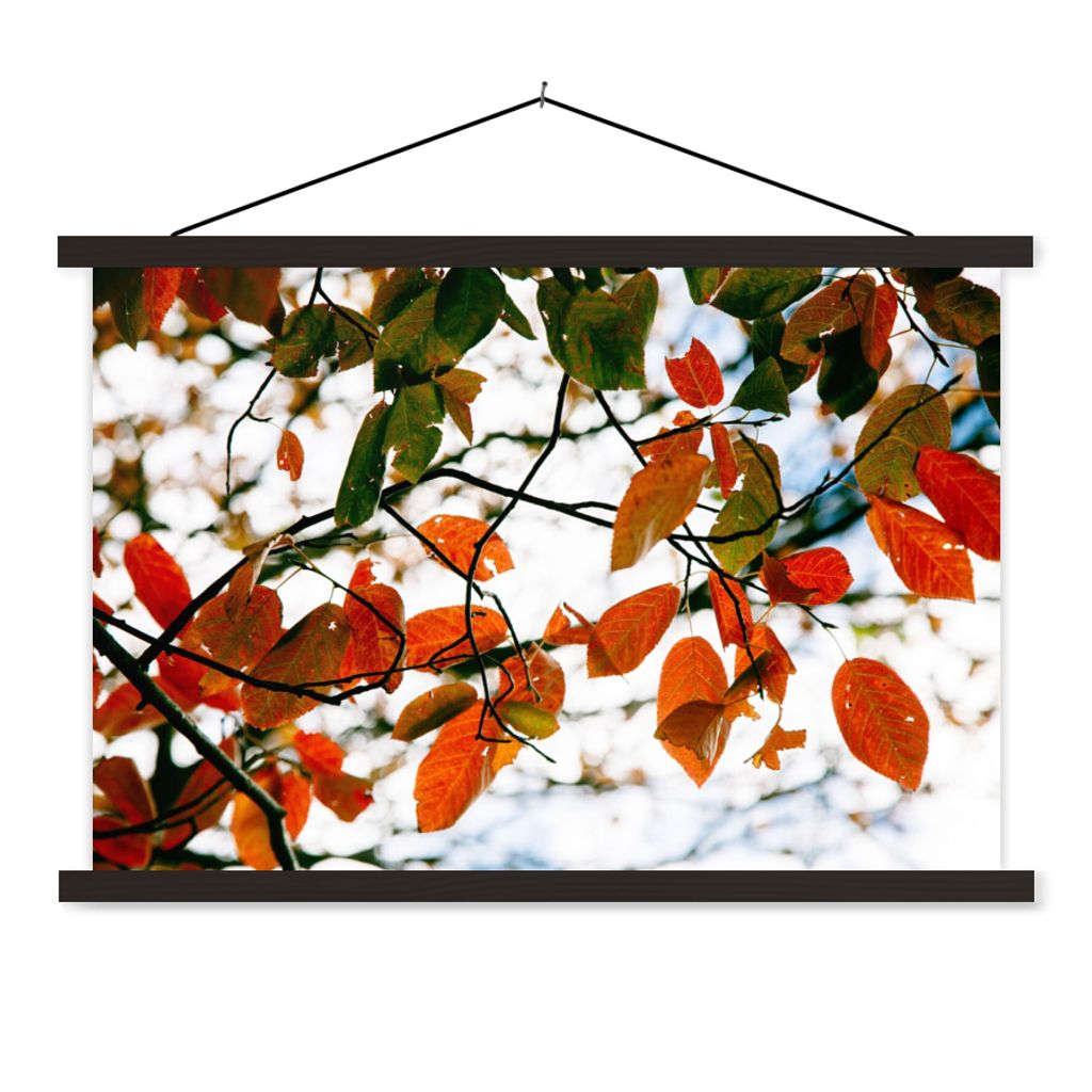 MuchoWow Textilposter Herbst - Blätter - Landleben - Jahreszeiten 150x100 cm mit schwarzem Rahmen - Schlafzimmer