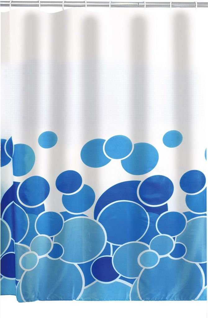 Ridder Duschvorhang Textil Kani 180x200 cm blau 403073 Produktbild 