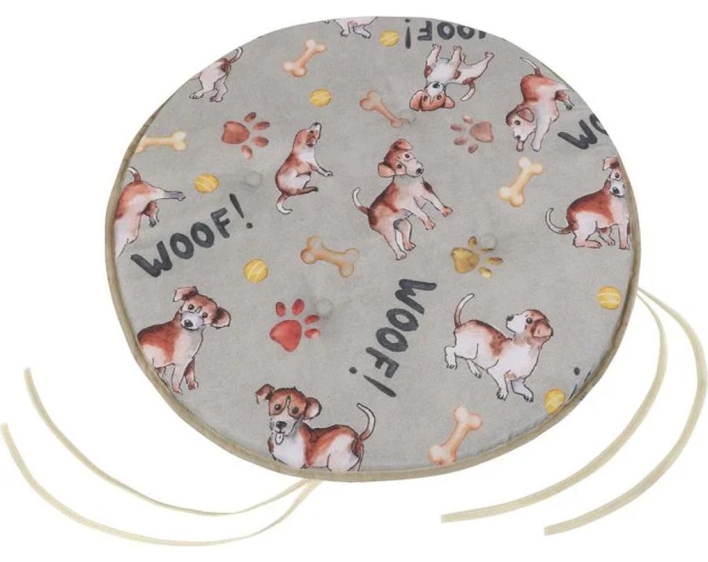 Poduszka EMA okrągła gładka – średnica 40 cm – szara, Zdjęcie produktu 