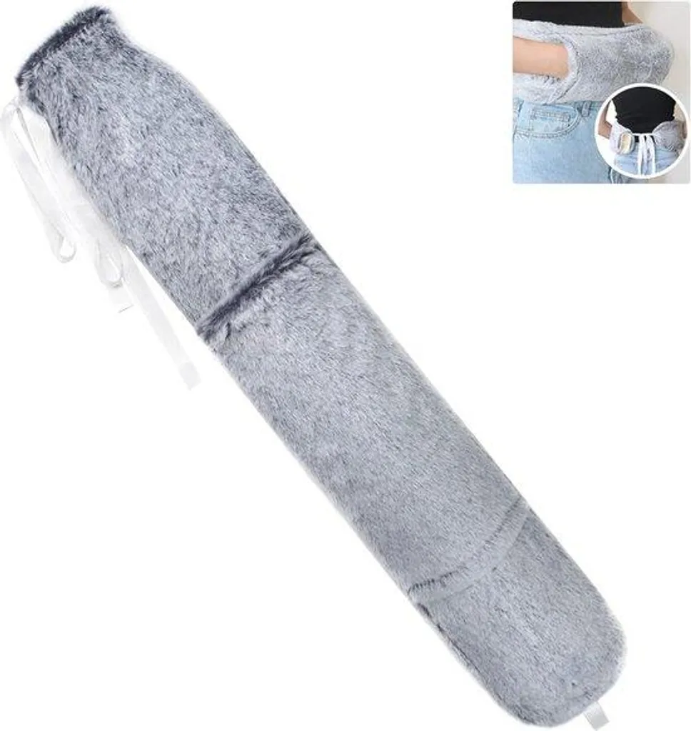 Grande bouillotte 72 cm 2L haute capacité avec housse peluche amovible