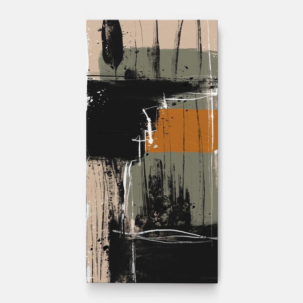 ARTHUB Leinwandbild 40x80 cm, Modern Oil Painting With White | Wohnzimmerdekoration, Hängende Bilder, Wanddekoration, Heimdekoration, Abstrakte,...