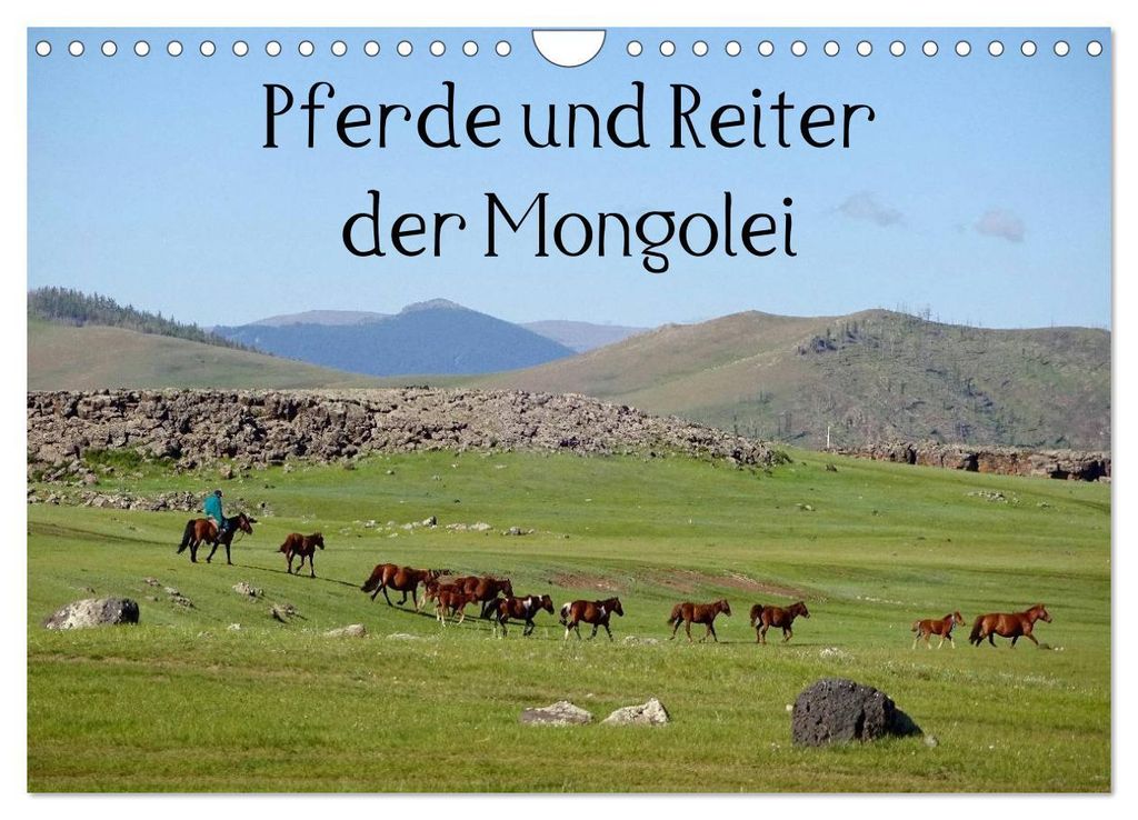 Pferde und Reiter der Mongolei (Wandkalender 2027 DIN A4 quer), CALVENDO Monatskalender