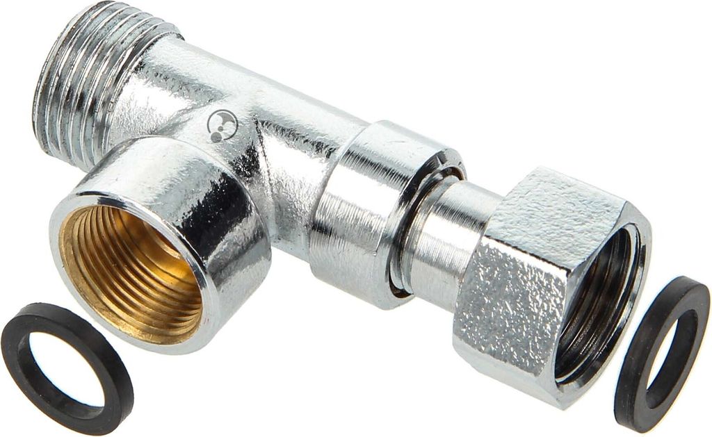 tecuro T-Stück Abzweig Verteiler für Eckventil, G 3/8 ÜWM x Produktbild 