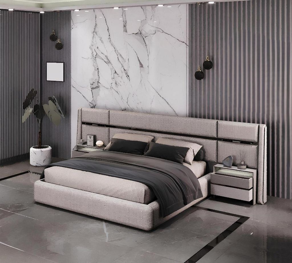 Élégant ensemble de chambre à coucher comprenant un lit et Image du produit 