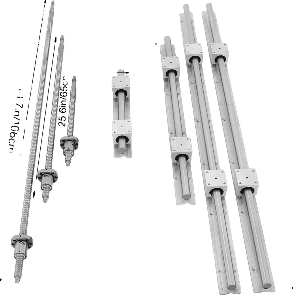 Kit de rails linéaires SBR20 guidage de haute précision en acier 1000mm