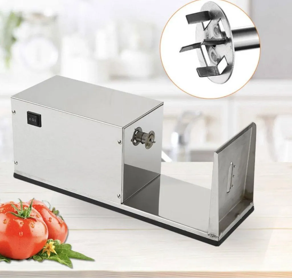 Coupe-légumes électrique et coupe-frites multifonctionnel en acier RVS - 3