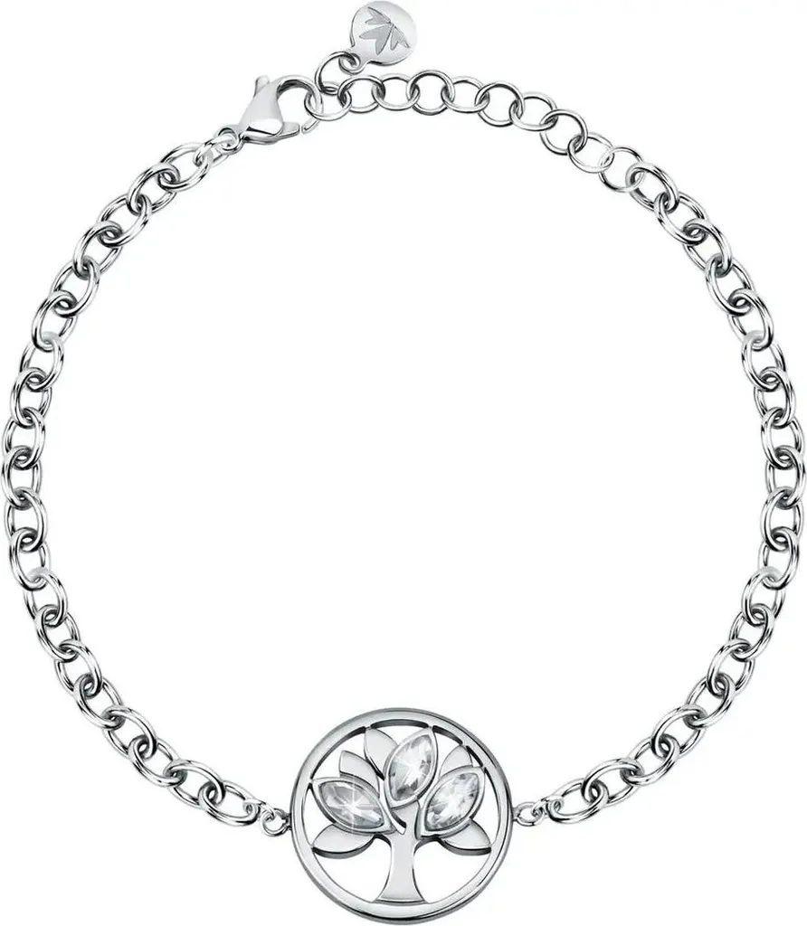 Collier Morellato Vita SATD20 avec Cristaux Bleus et Maille en Acier