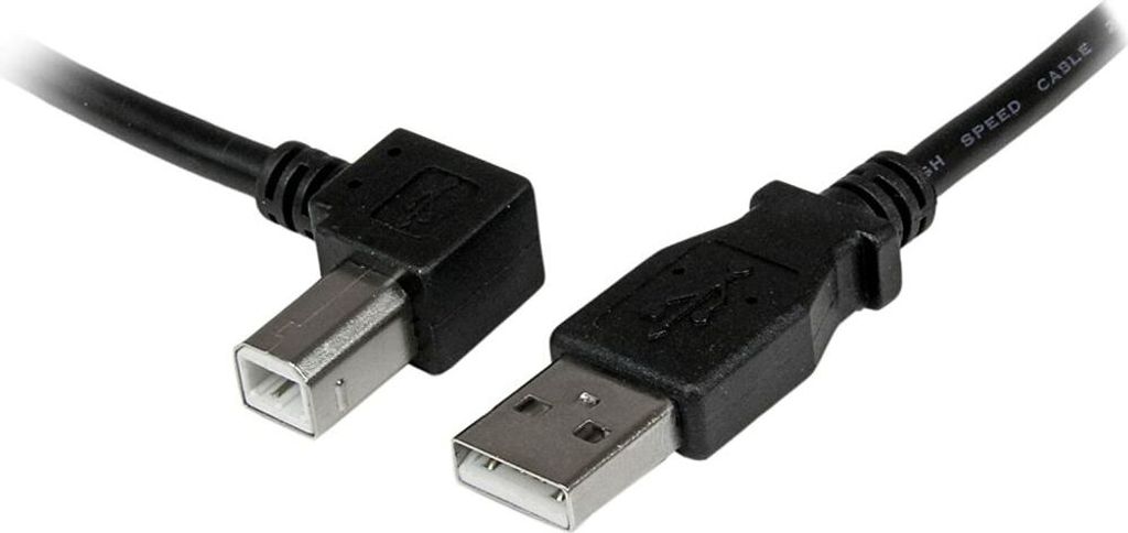 StarTech.com USB 2.0 A-auf-B Kabel links gewinkelt 1 m Schwarz