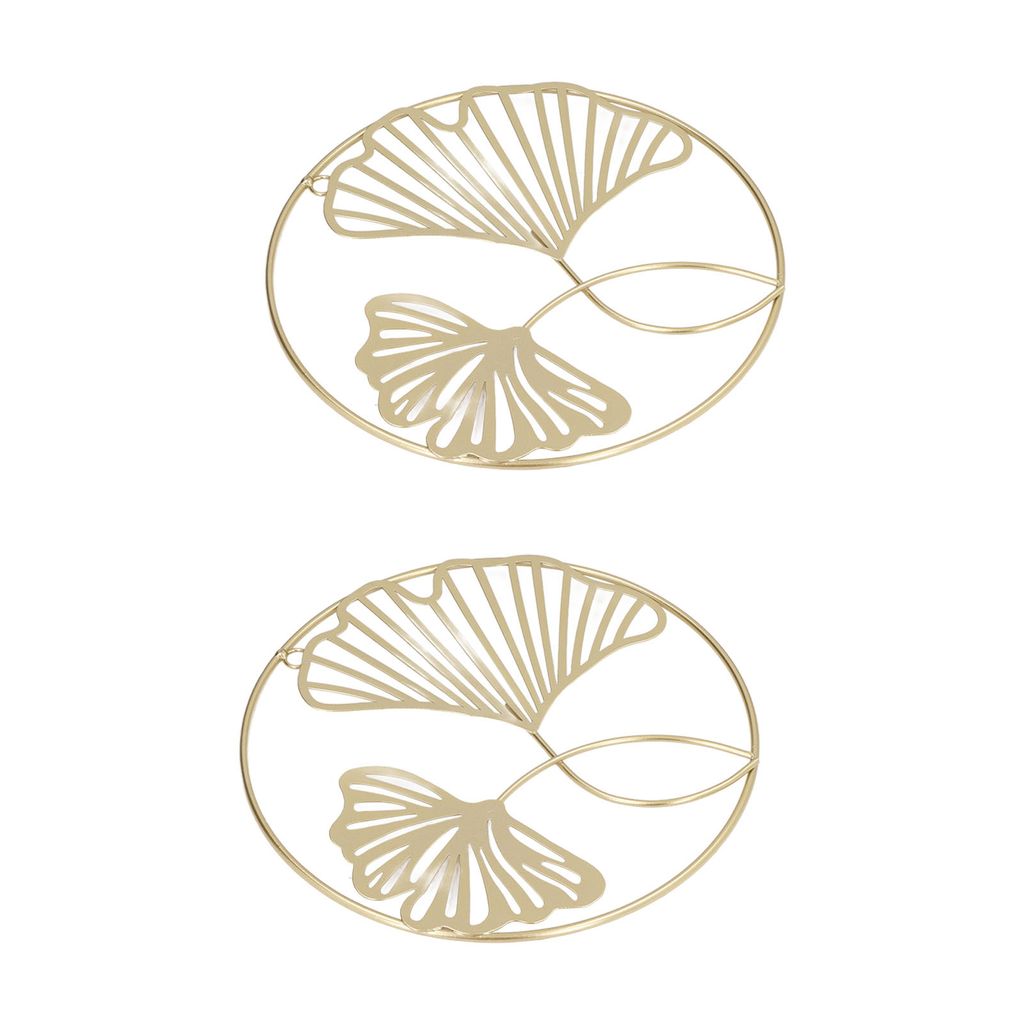 Gold Wanddekoration,Ginkgoblätter Wanddekoration,Ginkgoblätter Wanddekoration,Gold Metall Wanddekoration,Metall Wandskulptur,Goldenes Blatt Wandd...