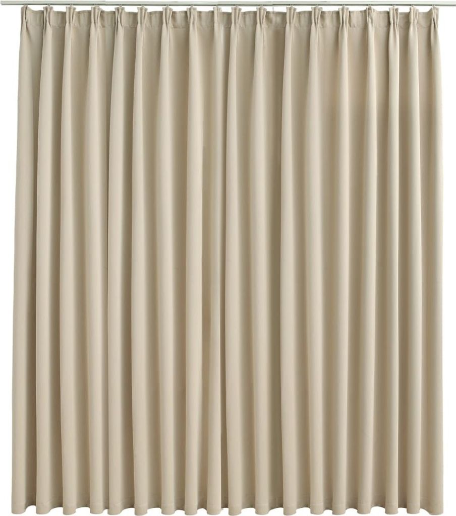 Verdunkelungsvorhang mit Haken Beige 290 x 245 cm