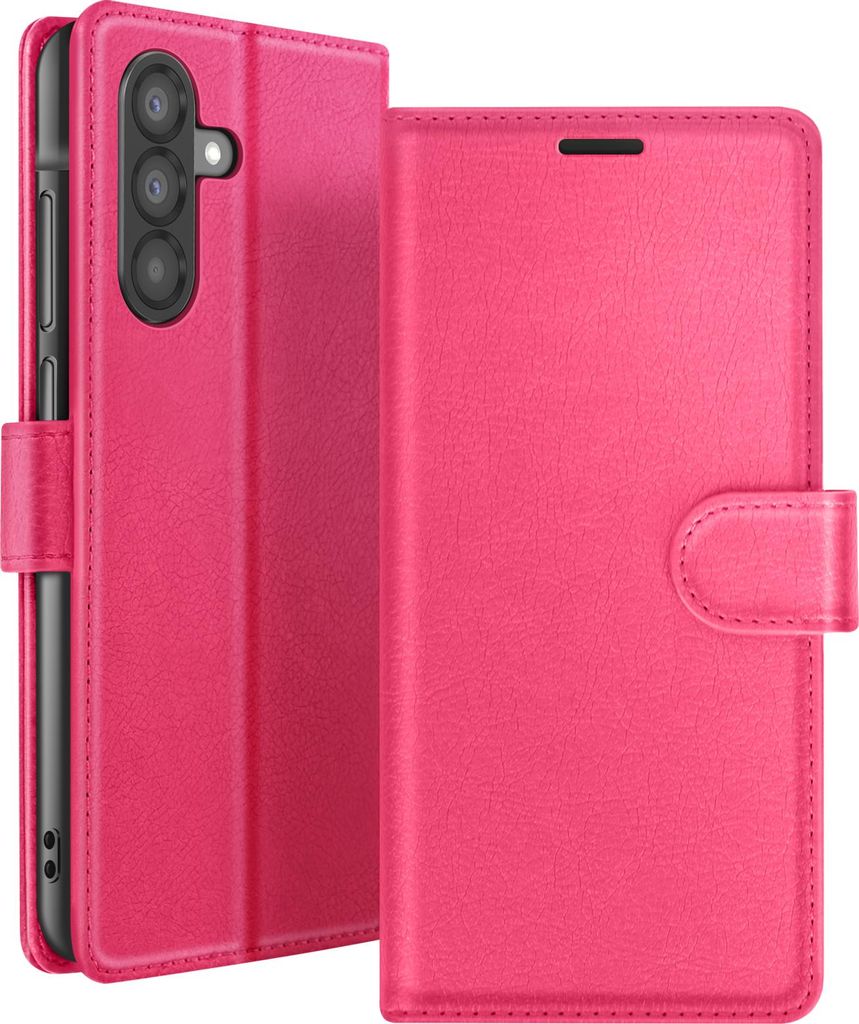 Zanaé, Portemonnaie Etui Galaxy A56 / A36 mit Ständer und Magnetlasche, Fuchsia