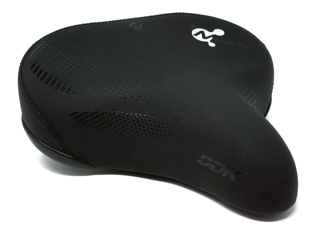 DDK Unisex Fahrradsattel mit Memory-Schaumschwarz extra breit E-Bike Sattel