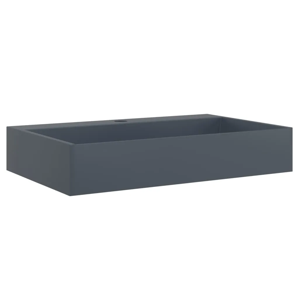 Lavabo vidaXL Antracite 60x38 cm - Facile Montaggio e Grande Stile