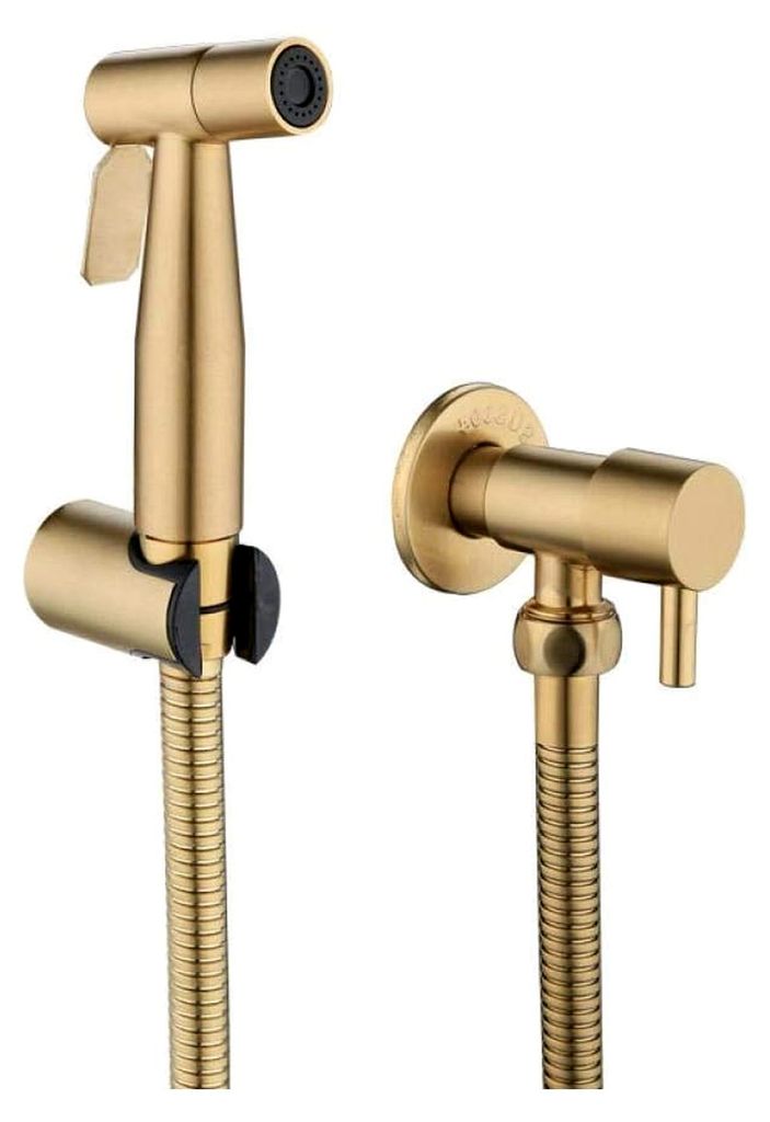 Kompatibel mit Badezimmer-WC mit Wandhalterung und WC-Halterung – SUS304-Spritzpistole, WC- und WC-Set, Begleit-Booster-Düse, Wandmontage