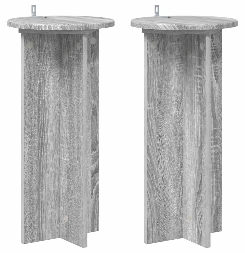 Porte-plante intérieur lot de 2 gris Sonoma pour salon et véranda