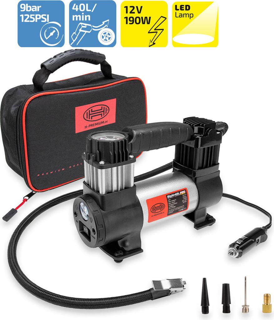 HEYNER® Auto Kompressor elektrische Luftpumpe Produktbild 4