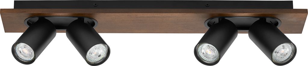 OSRAM 4099854471155 Deckenanbau-Leuchte aus unterschiedlichen Materialitäten mit flexiblen, dimmbaren GU10-Strahlern 13.60 W 920 lm