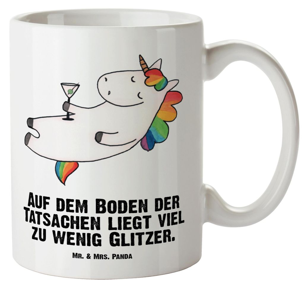Mr. & Mrs. Panda weisse tasse Einhorn Cocktail - Weiß - Geschenk, Spruch, Party, Einhörner, Große Teetasse, Pott, Deko, Rum, Unicorn, jumbotasse...