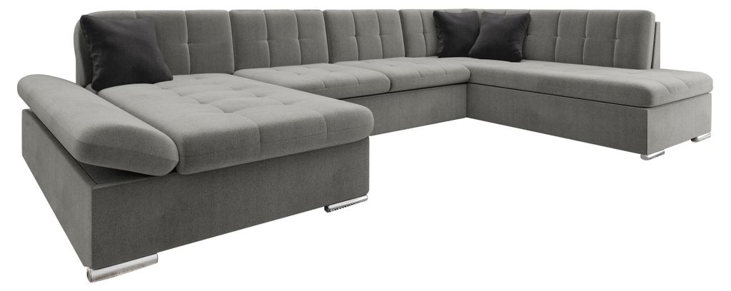 MIRJAN24 Ecksofa Bergen mit Bettkasten, Regulierbare Armlehnen, U-Form Schlafsofa vom Hersteller (Polo 894 + Polo 897, Seite: Links)