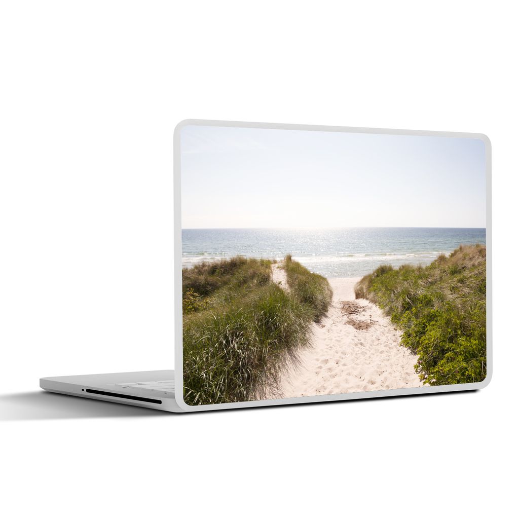 MuchoWow Laptop Aufkleber Sticker Cover Meer - Strand - Grün 30x22 cm - Laptop-Sticker