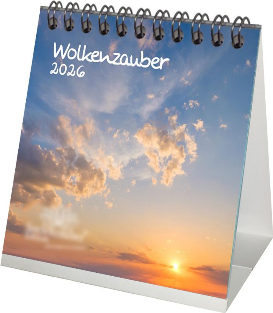 Wolkenzauber Tischkalender 10cm x 10cm für 2026 Wolken Himmel - Seelenzauber