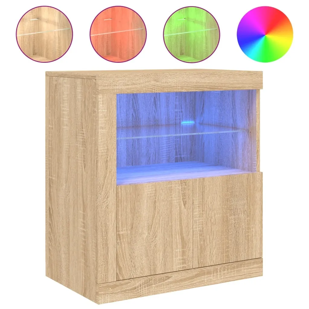 Credenza Salvaspazio 60,5cm Rovere Sonoma con LED | Arredo Ingresso