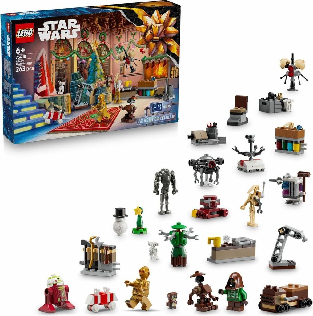 Konstruktionsspiel Lego 75418 Advent Calendar 2025 Star Wars 263 Stücke