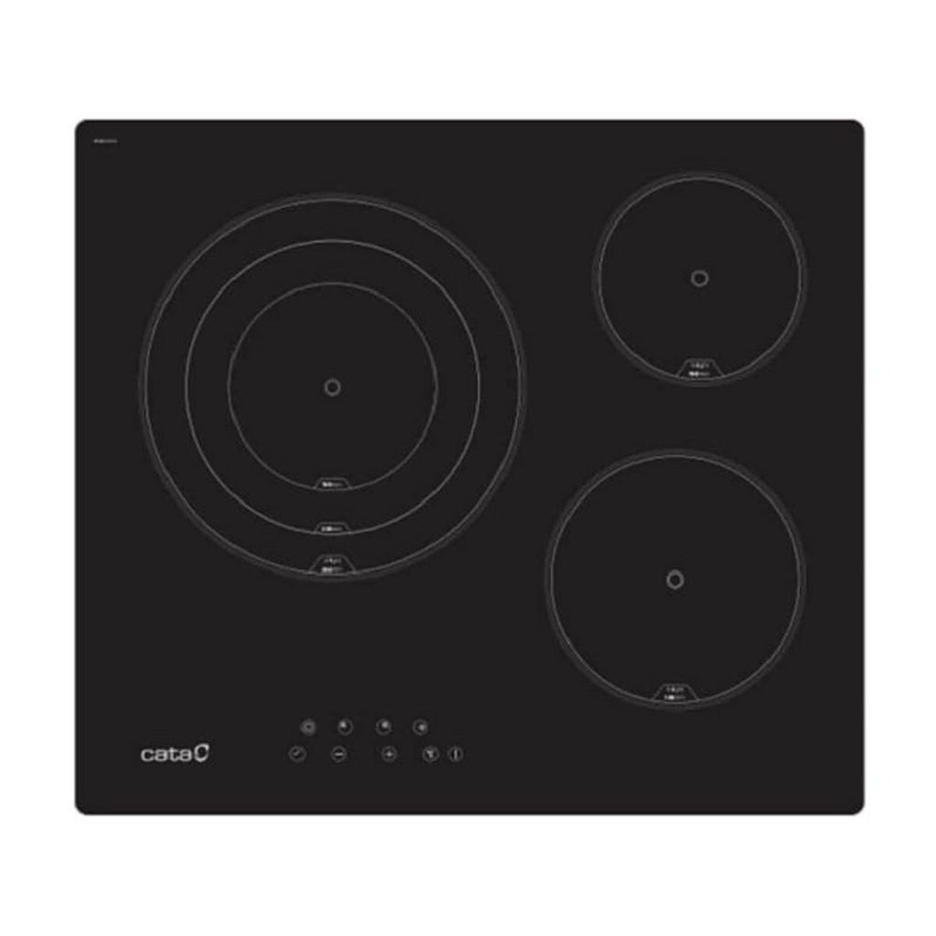 CATA TT 6003, Schwarz, Integriert, 59 cm, Keramik, 3 Zone(n), 3 Zone(n)