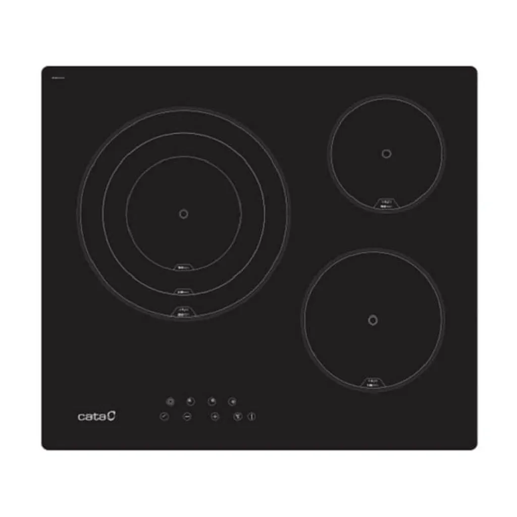 Cata TT6003 Plaque Vitrocéramique tactile à 3 foyers haute puissance