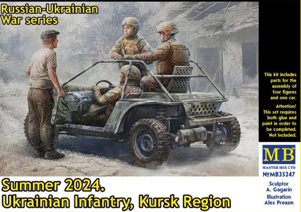 Figurines Historiques Réalistes 1:35 Armée Ukraine Été 2024 Front de Koursk