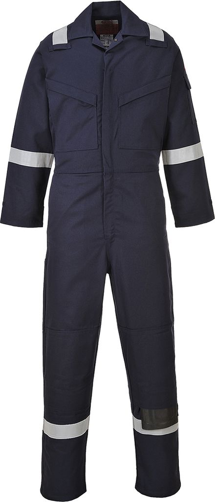 Portwest FR50 Flammhemmender, antistatischer Overall 350 g Navy Tall Gr. XL