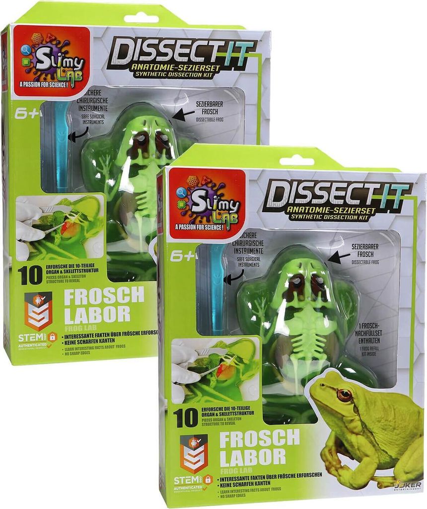 2er Set Frosch Sezierset Slimy Lab dissect-it Kinder Produktbild 